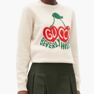 GUCCI cherry Beige Beverly Limited Edition Hills Sweatshirt/Hoodie